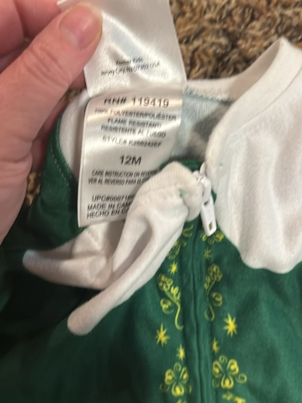 ELF Green and Yellow Christmas Elf Jumpsuit